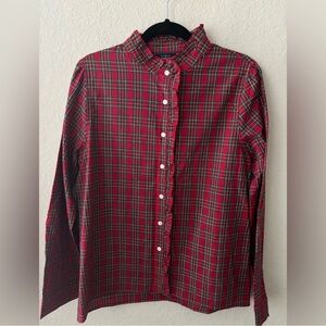 Kiel James Patrick Plaid Blouse 100% Cotton